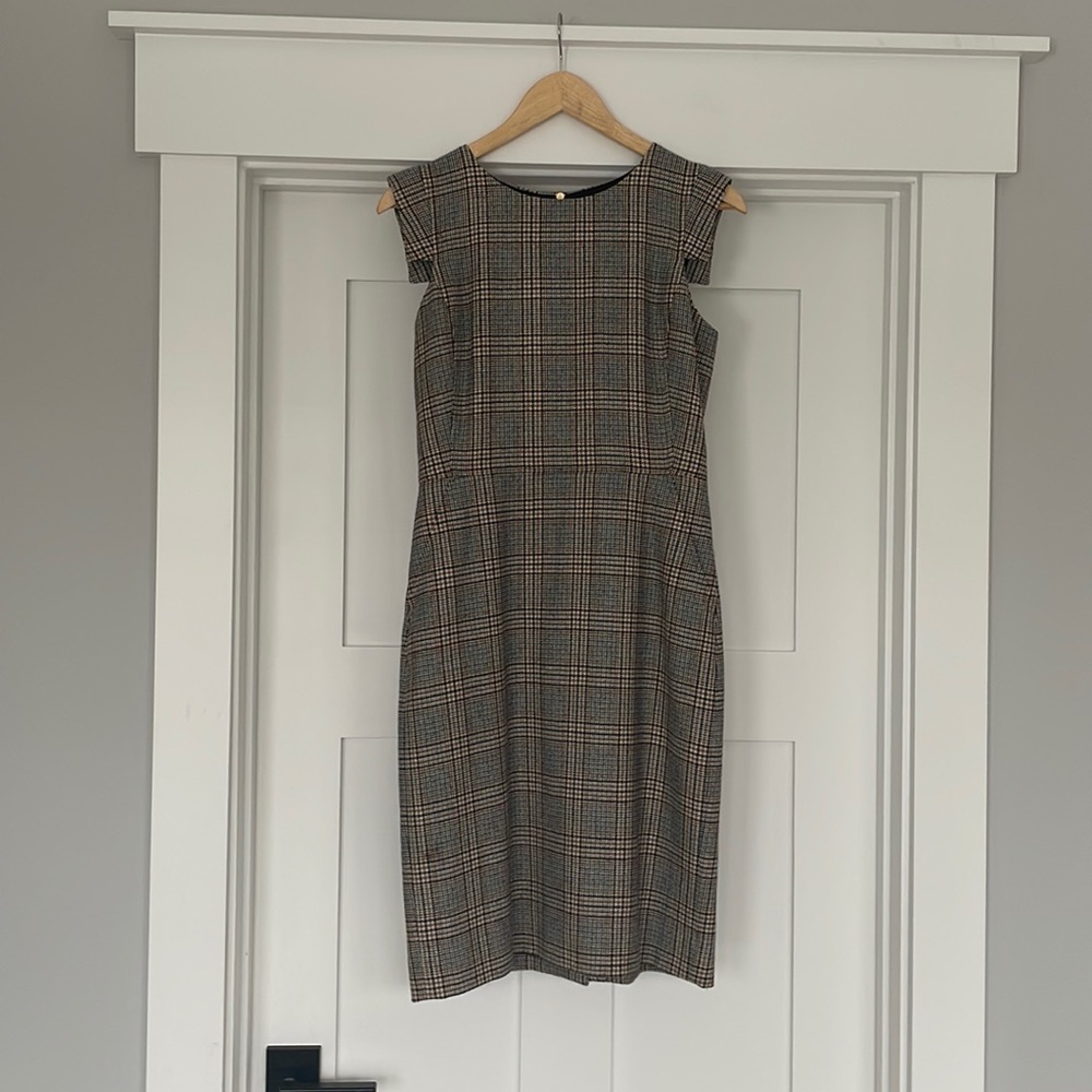 J Crew pretty plaid pencil dress